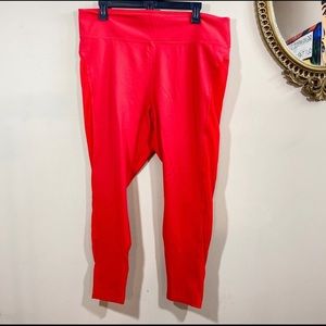 Fabletics Red High Waisted PureLuxe Mesh Leggings